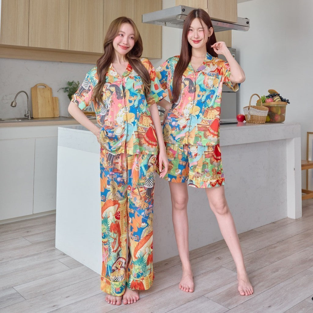 ชุดนอน Muslin Pajamas Silk Satin (N2086 T2086 L2086)