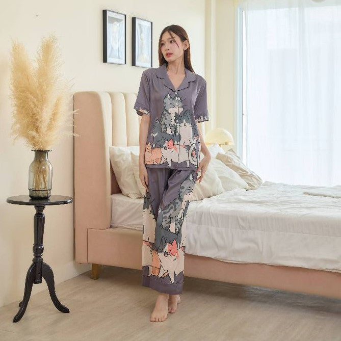 ชุดนอน Muslin Pajamas Collection Muslin Pet รุ่น Cat Gangster (N5013 T5013 K5013)