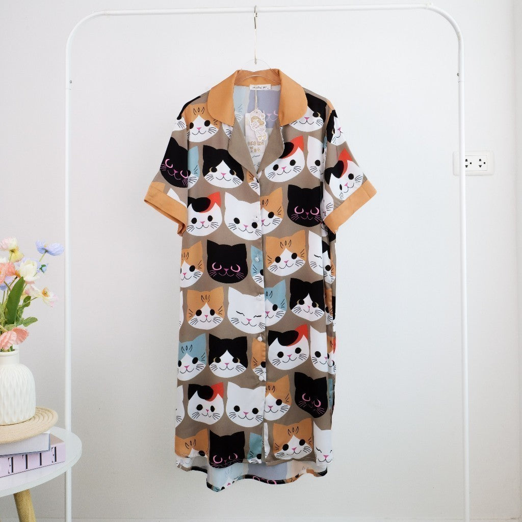 ชุดนอน Muslin Pajamas Collection Muslin Pet รุ่น Calico Cat (N3079 T3079 L3079 K3079)