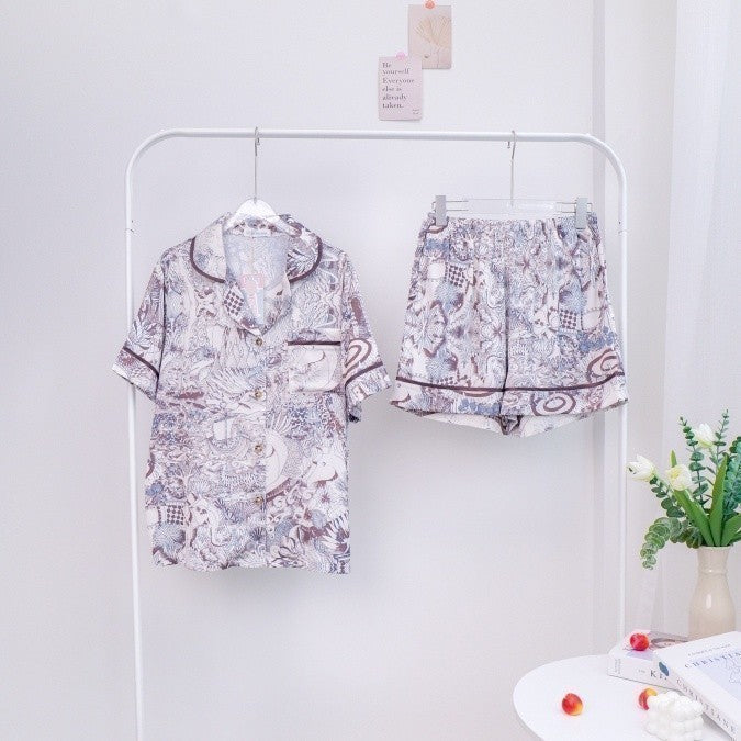 ชุดนอน Muslin Pajamas Silk Satin ( รุ่น Artnimal N3042 T3042 P3042 L3042 )