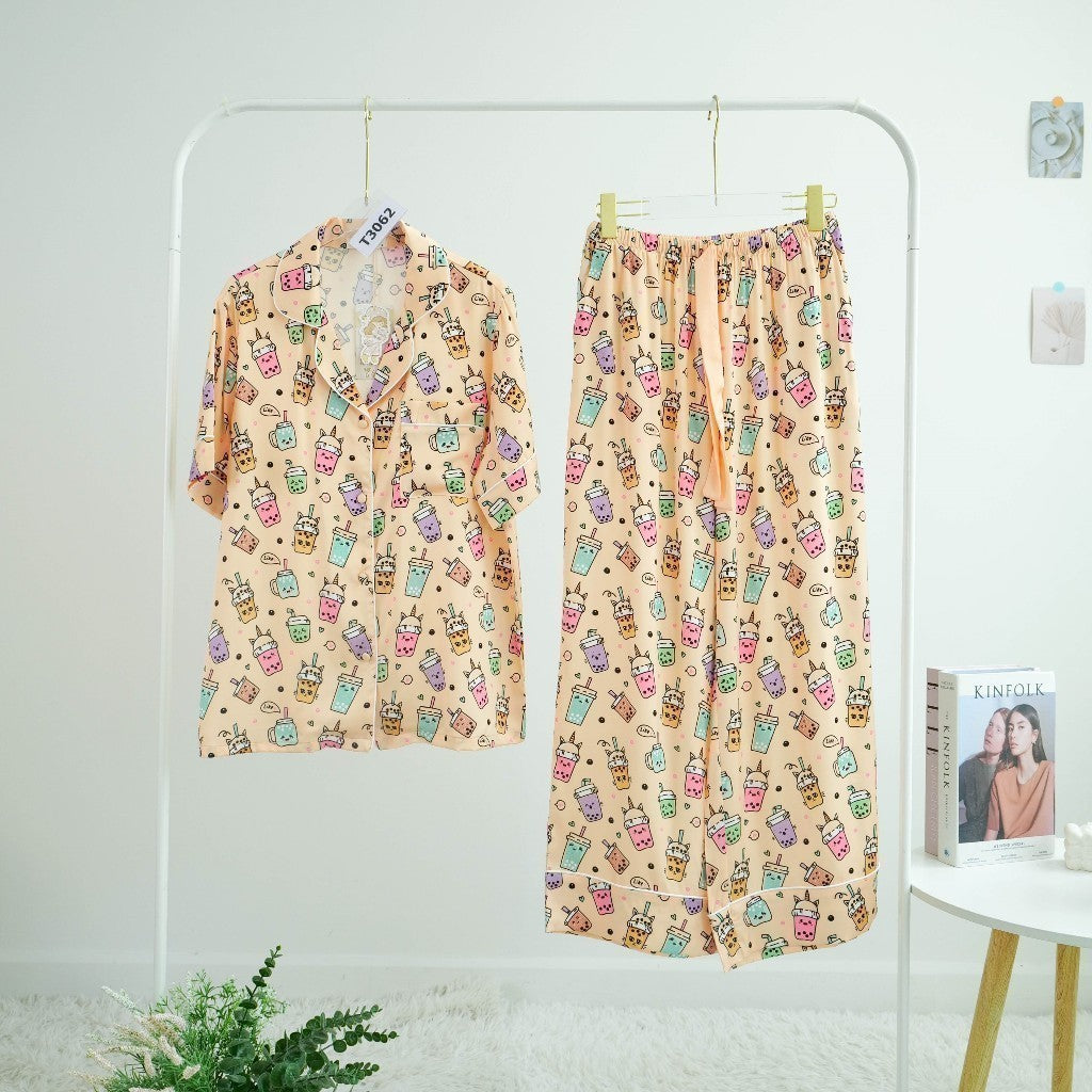 ชุดนอน Muslin Pajamas Collection Muslin Pet รุ่น Bubble Tea ( N3061 T3061 N3062 T3062)