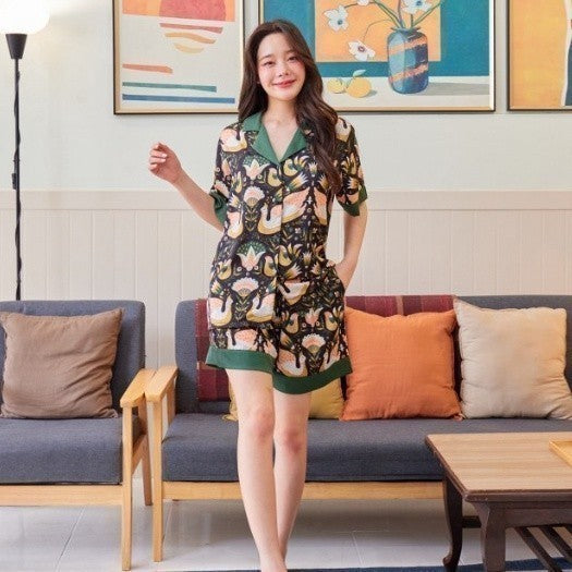 ชุดนอน Muslin Pajamas Collection Muslin Pet รุ่นSwan Jade(N1098 T1098 P1098 L1098)|ชุดนอนผู้หญิง
