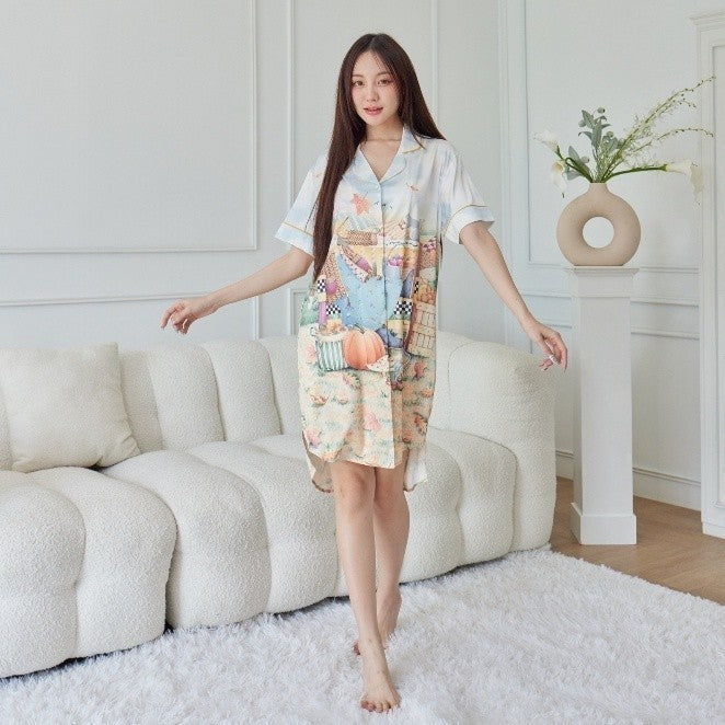 ชุดนอน Muslin Pajamas Silk Satin( รุ่น N2012 T2012 K2012 )