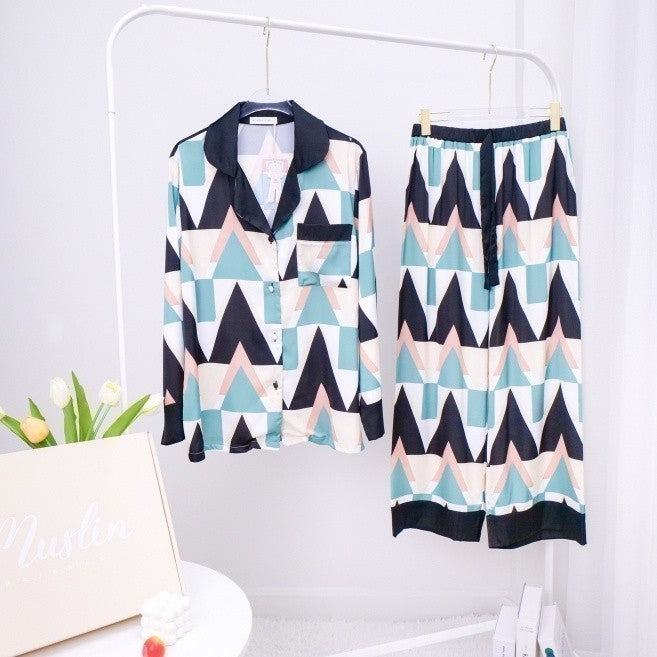 ชุดนอน Muslin Pajamas Silk Satin( รุ่น P3032 )