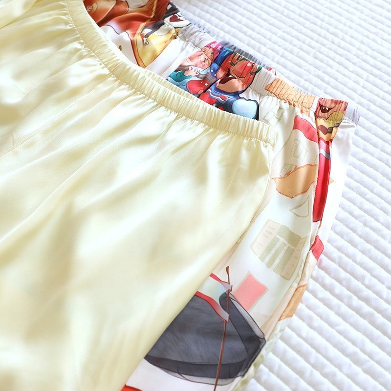 ชุดนอน Muslin Pajamas Silk Satin รุ่นJolly Band( V2142 K2142)|ชุดนอนผู้หญิง,ชุดนอนชุดเที่ยว