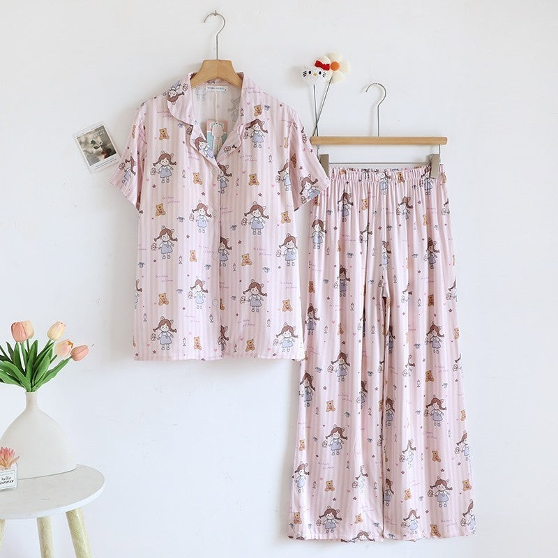 ชุดนอน Muslin Pajamas Organic bamboo รุ่น Lallaby Dolls(A1029 B1029 E1029)|ชุดนอนมีบรา,ชุดนอนผู้หญิง