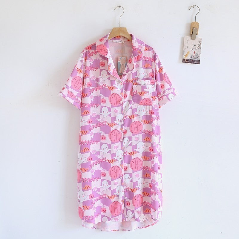 ชุดนอน Muslin Pajamas Silk Satin (N3180 T3180 L3180 K3180)