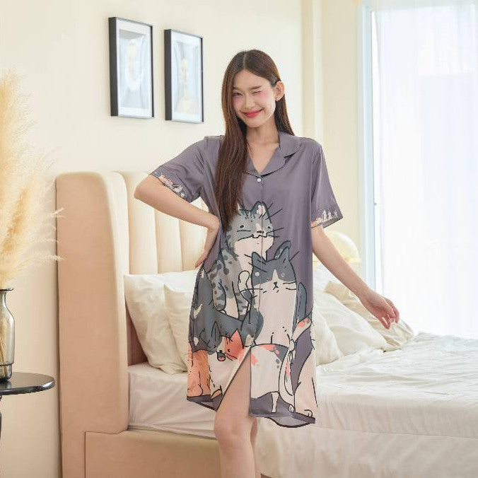 ชุดนอน Muslin Pajamas Collection Muslin Pet รุ่น Cat Gangster (N5013 T5013 K5013)