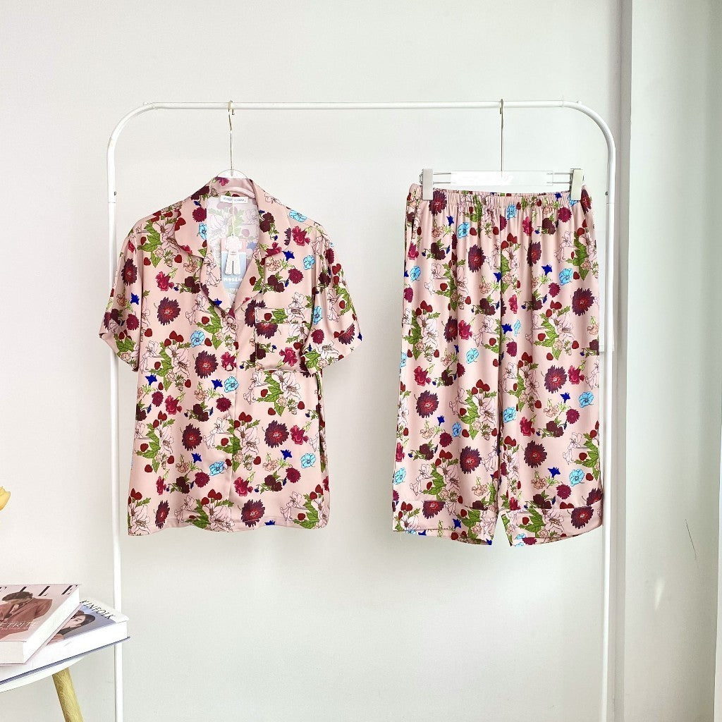 ชุดนอน Muslin Pajamas Silk Satin รุ่น Forest Fora (K3089 T3089 L3089)