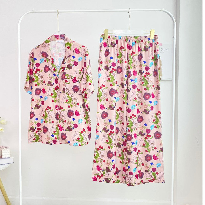 ชุดนอน Muslin Pajamas Silk Satin รุ่น Forest Fora (K3089 T3089 L3089)