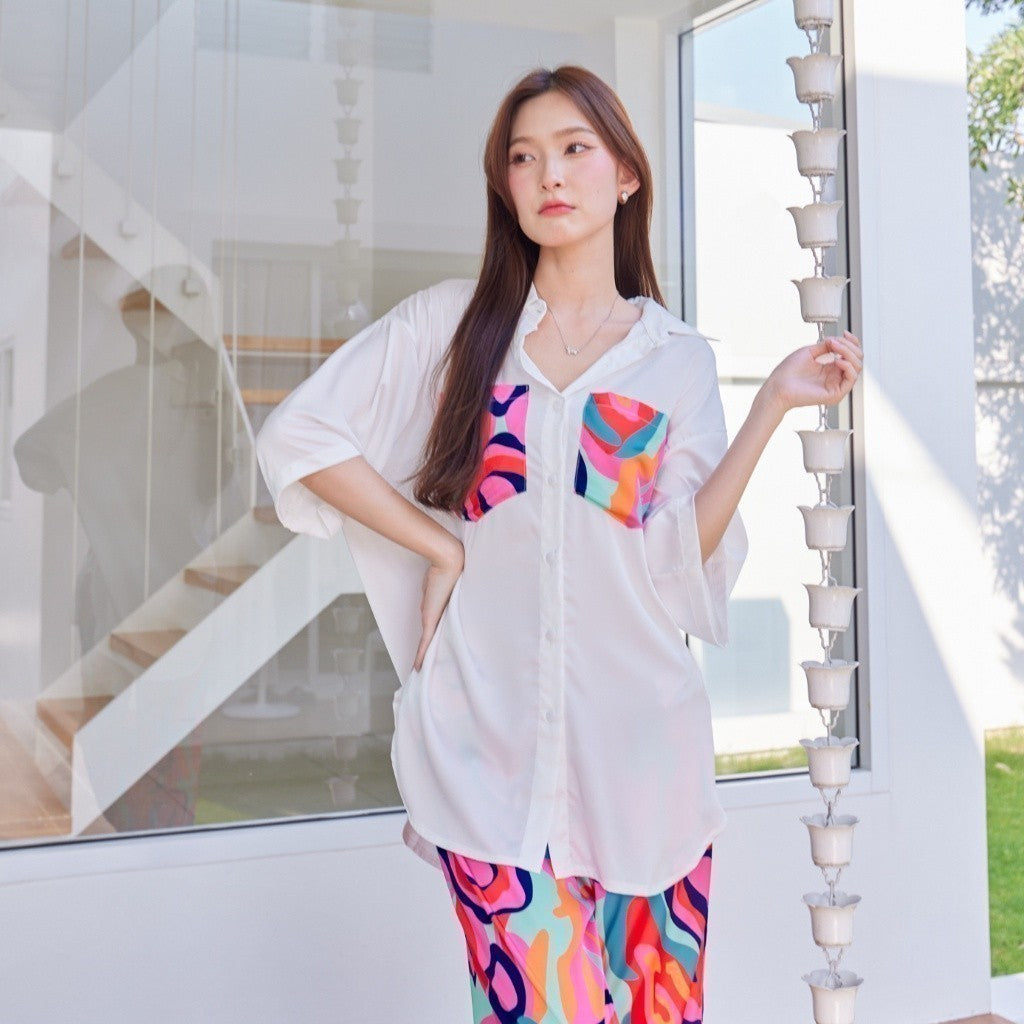 ชุดนอน Muslin Pajamas Organic bamboo ( T1077 T1078 )