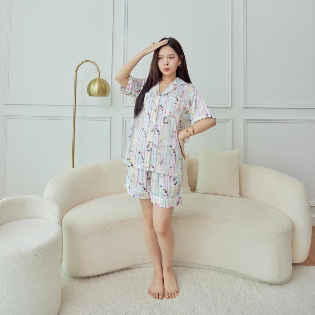 ชุดนอน Muslin Pajamas Collection Muslin Pet ชุดนอนSilk Satin ( รุ่น N3014 T3014 )