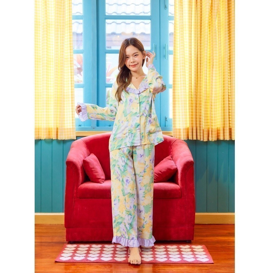 ชุดนอน Muslin Pajamas Organic bamboo ( P943 )