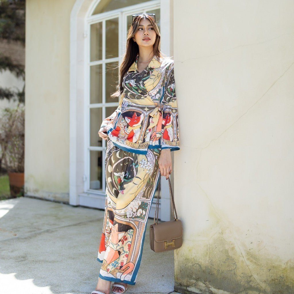 ชุดนอน Muslin Pajamas Silk Satin (P5054 P5055 P5056 P5057 P5058 P5059 P5064)