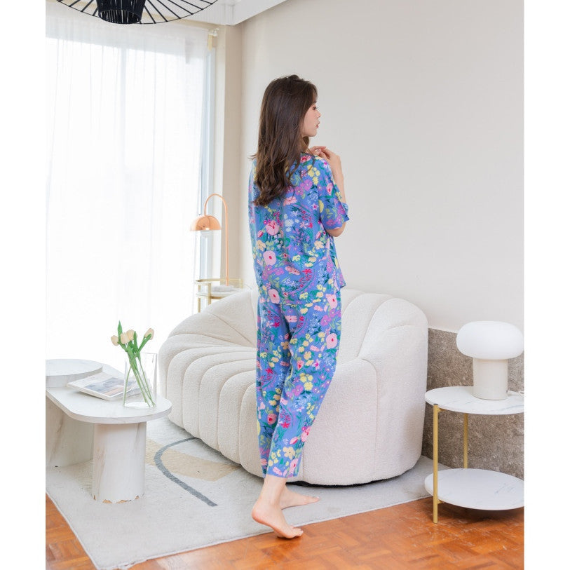 ชุดนอน Muslin Pajamas Organic bamboo (A465 G342)