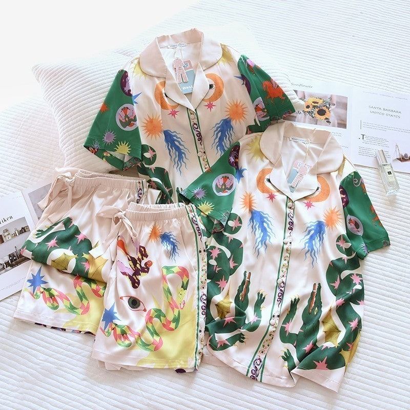 ชุดนอน Muslin Pajamas Silk Satin รุ่น (N3196 T3196)