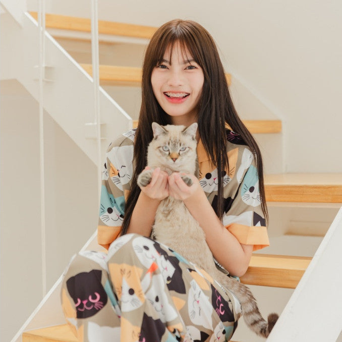 ชุดนอน Muslin Pajamas Collection Muslin Pet รุ่น Calico Cat (N3079 T3079 L3079 K3079)