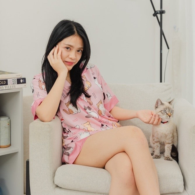 ชุดนอน Muslin Pajamas Collection Muslin Pet Silk Satin ( N1 N2 N3 N5 T1 T2 T3 T5 )