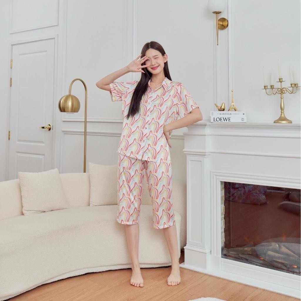 ชุดนอน Muslin Pajamas Silk Satin( รุ่น L3026 T3026 P3026 )