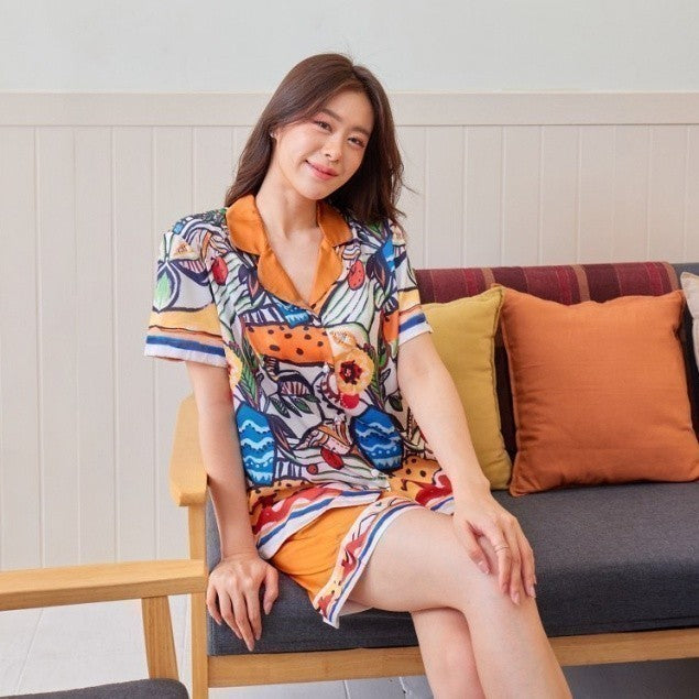 ชุดนอน Muslin Pajamas Silk Satin ( N1099 T1099 )