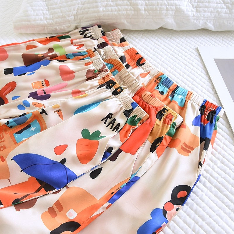 ชุดนอน Muslin Pajamas Silk Satin รุ่น Rainy Boys (N5122 T5122 M5122) | ชุดนอนครอบครัว,ชุดนอนแม่ลูก