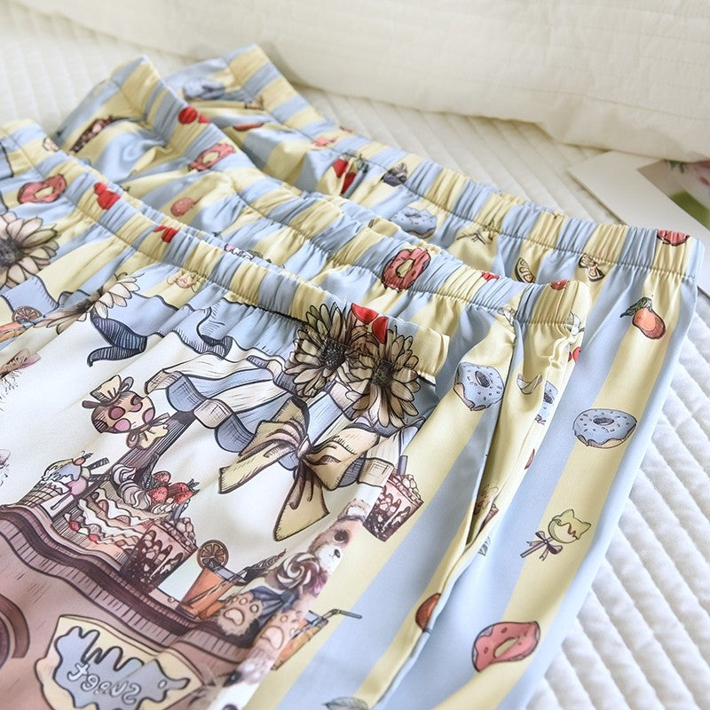 ชุดนอน Muslin Pajamas Silk Satin รุ่นPurrfe Cafe (N2149 T2149 L2149) | ชุดนอนผู้หญิง