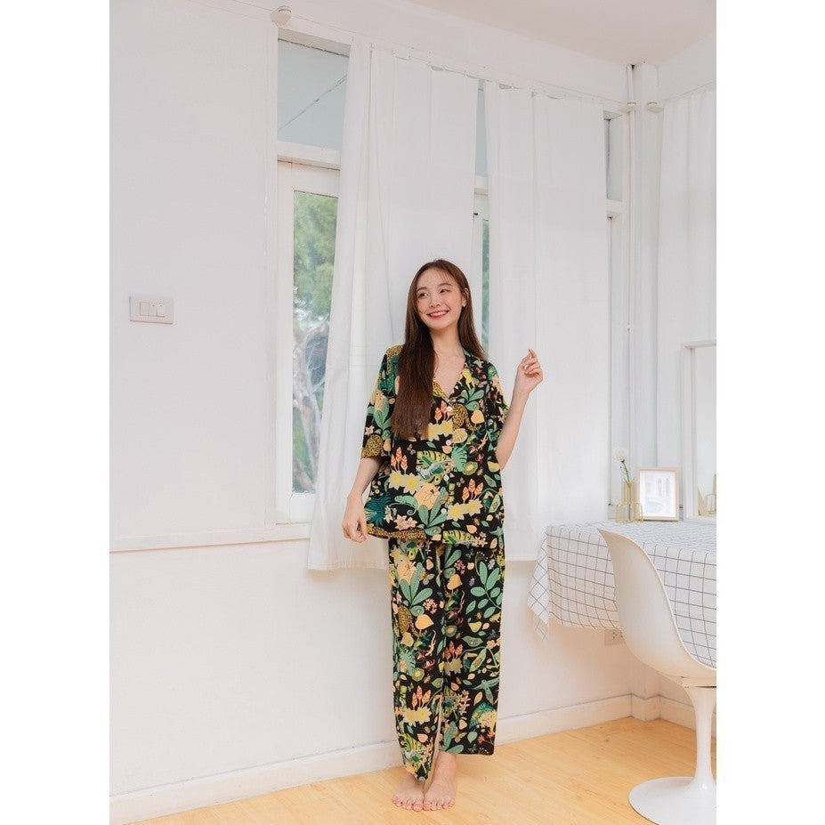 ชุดนอน Muslin Pajamas Organic Bamboo (G330 G331 G332 G333 A330 A331 A332 A333)
