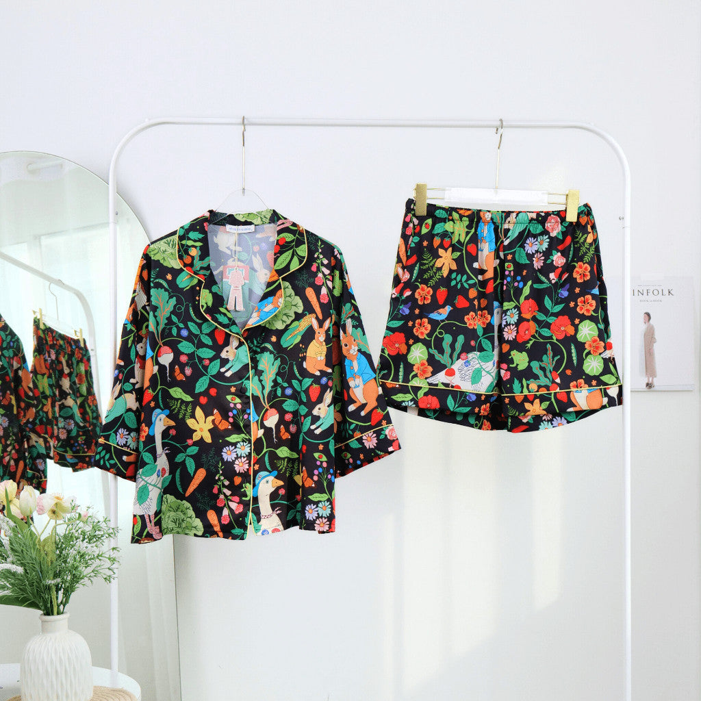 ชุดนอน Muslin Pajamas Silk Satin (W2084 V2084 L2084)