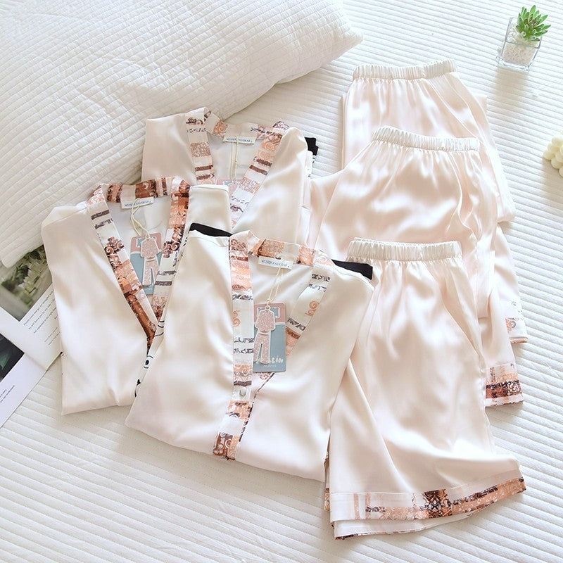 ชุดนอน Muslin Pajamas Silk Satin รุ่น (T935 L935 P935)