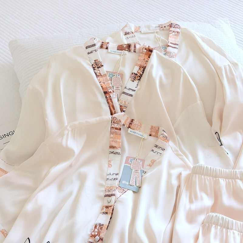 ชุดนอน Muslin Pajamas Silk Satin รุ่น (T935 L935 P935)