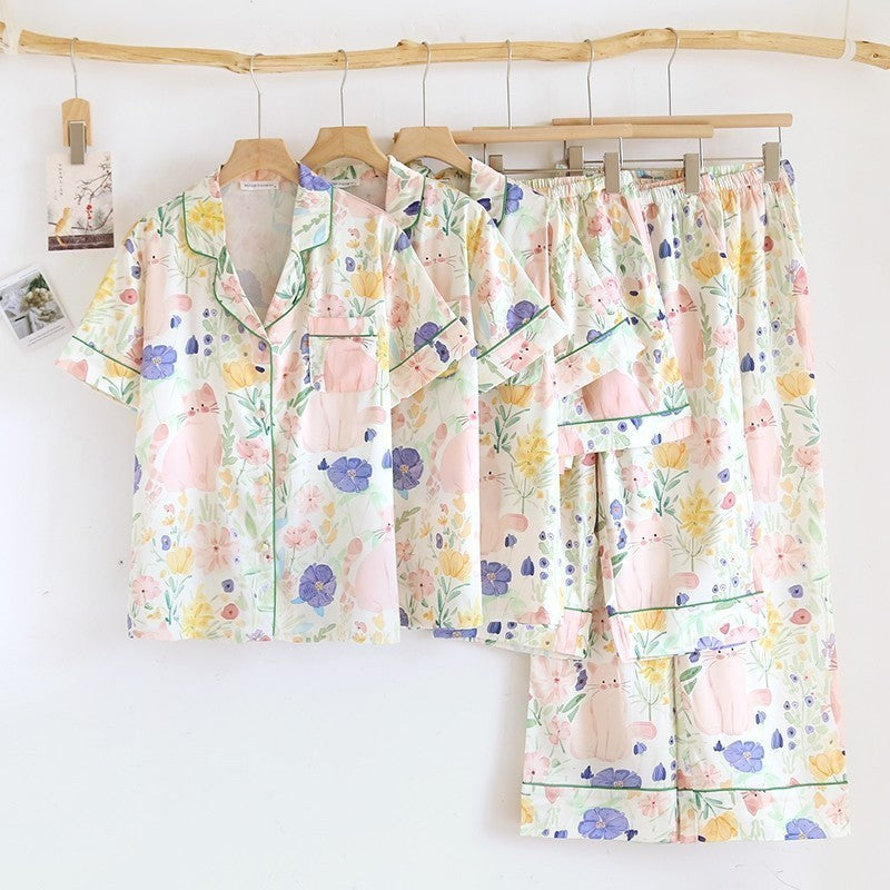 ชุดนอน Muslin Pajamas Silk Satin ( N2057 L2057 T2057 )