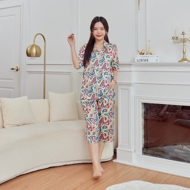 ชุดนอน Muslin Pajamas Silk Satin( รุ่น L3025 T3025 P3025 )