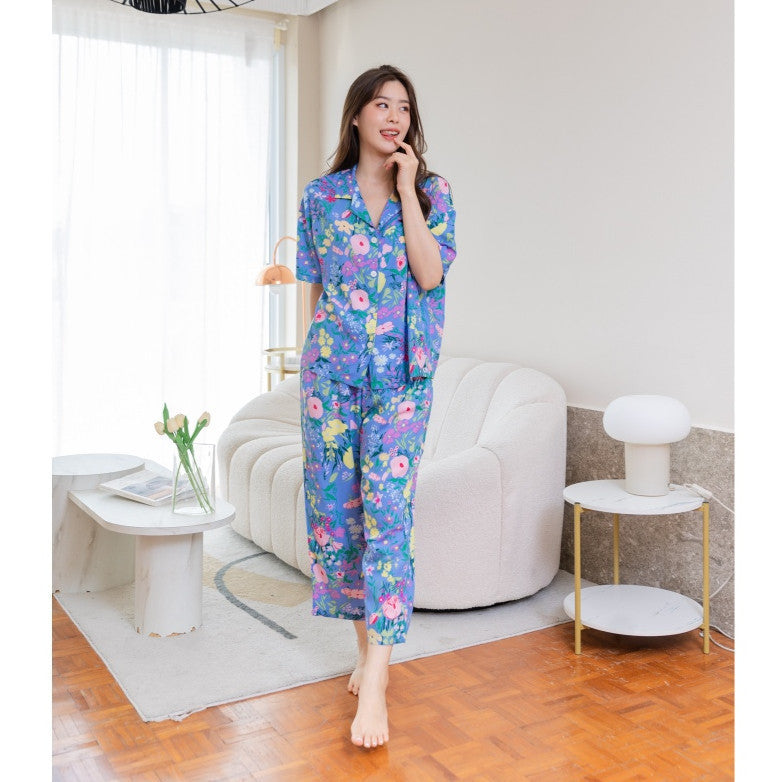 ชุดนอน Muslin Pajamas Organic bamboo (A465 G342)