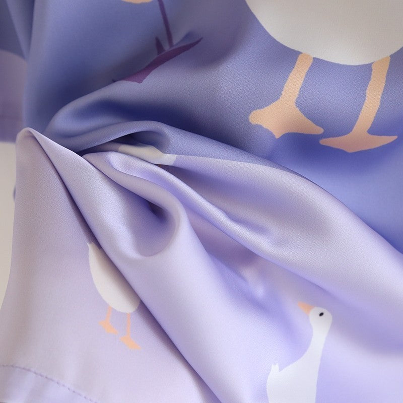 ชุดนอน Muslin Pajamas Silk Satin (M5021)