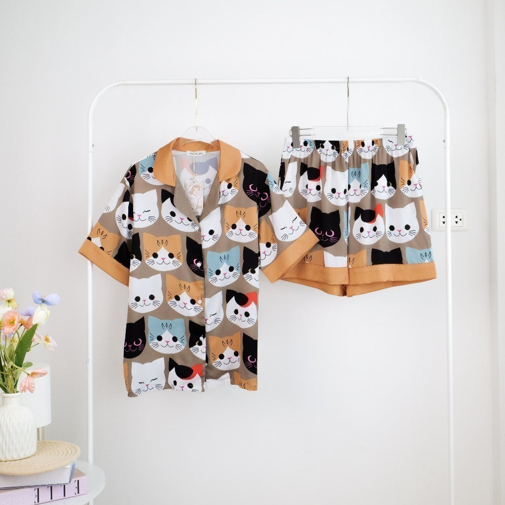 ชุดนอน Muslin Pajamas Collection Muslin Pet รุ่น Calico Cat (N3079 T3079 L3079 K3079)