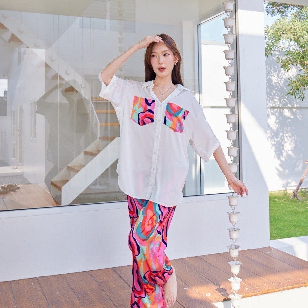 ชุดนอน Muslin Pajamas Organic bamboo ( T1077 T1078 )
