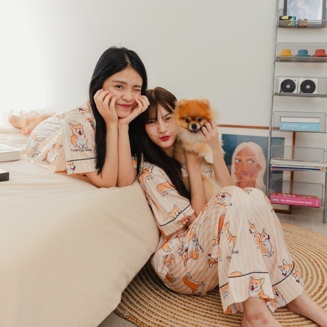 ชุดนอน Muslin Pajamas Collection Muslin Pet Silk Satin ( N1 N2 N3 N5 T1 T2 T3 T5 )