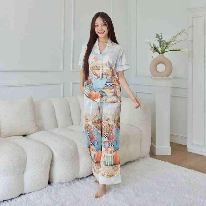ชุดนอน Muslin Pajamas Silk Satin( รุ่น N2012 T2012 K2012 )