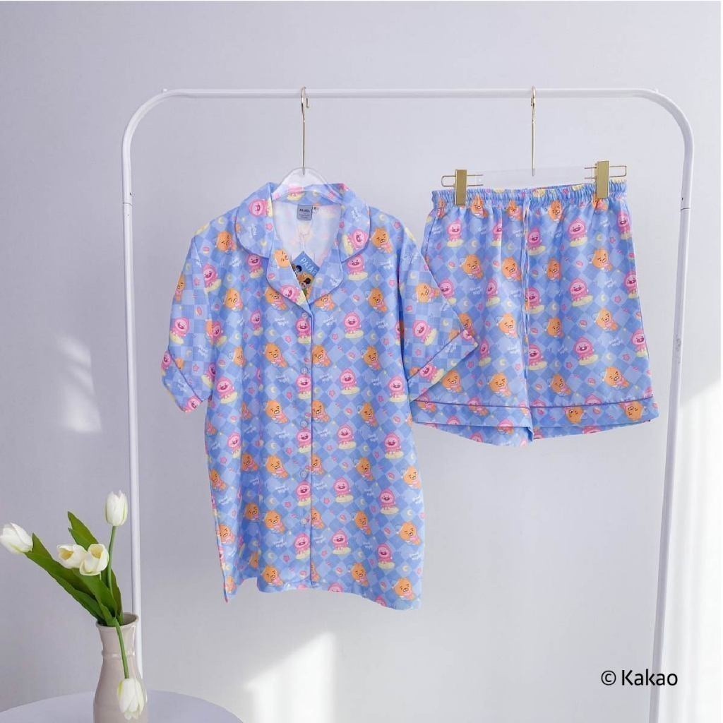ชุดนอน 𝗟𝗜𝗧𝗧𝗟𝗘 𝗞𝗔𝗞𝗔𝗢 𝗙𝗥𝗜𝗘𝗡𝗗𝗦 Good Night2 (Little Ryan & Little Apeach) ลิขสิทธิ์แท้ Brand Pajara