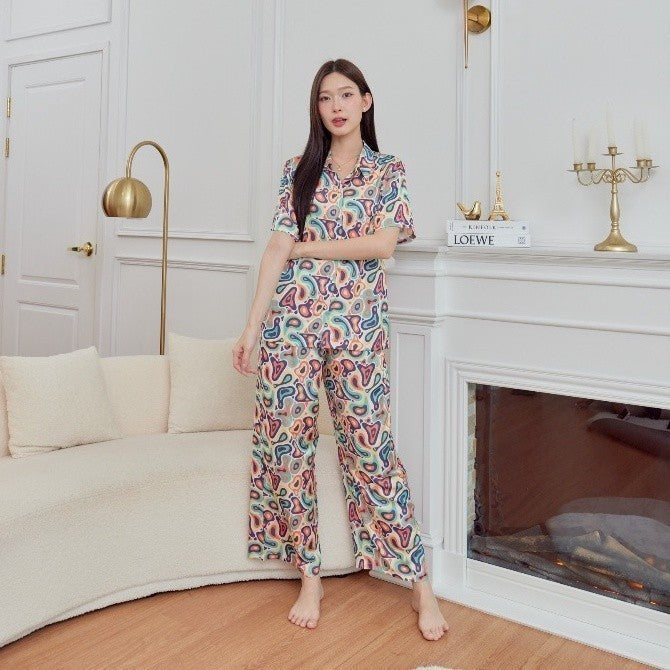 ชุดนอน Muslin Pajamas Silk Satin( รุ่น L3025 T3025 P3025 )