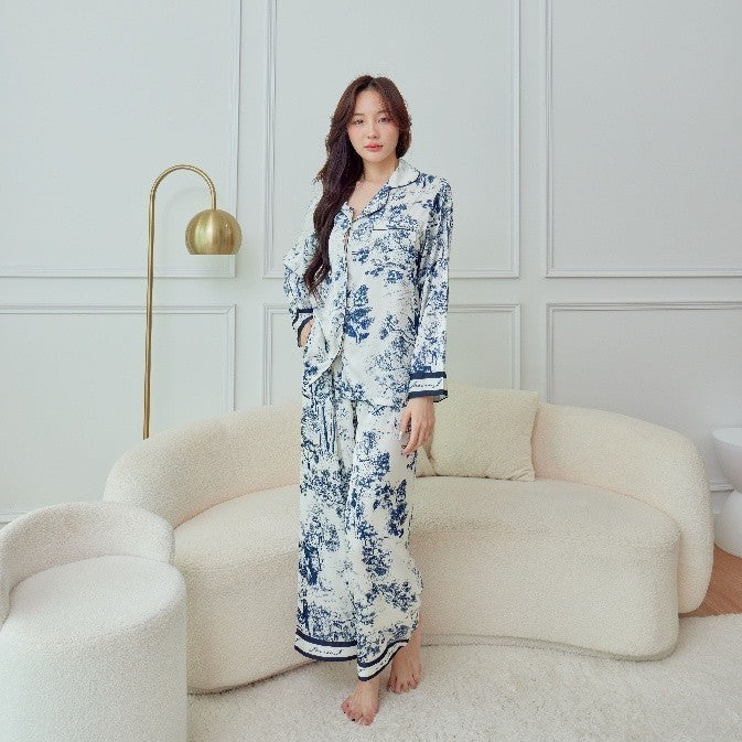 ชุดนอนMuslin Pajamas Silk Satin รุ่น Black Forest (L938 N938 T938 P938 V938 K938)|ชุดนอนผู้หญิง,ชุดนอนชุดเที่ยว