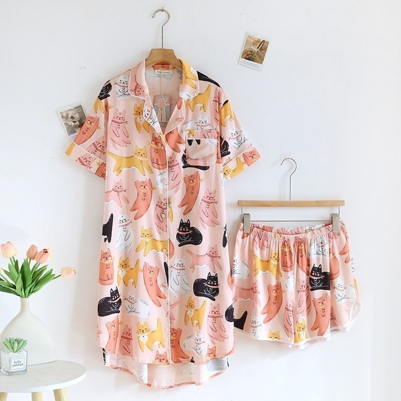 ชุดนอน Muslin Pajamas Silk Satin รุ่น (N2097 T2097 K2097)