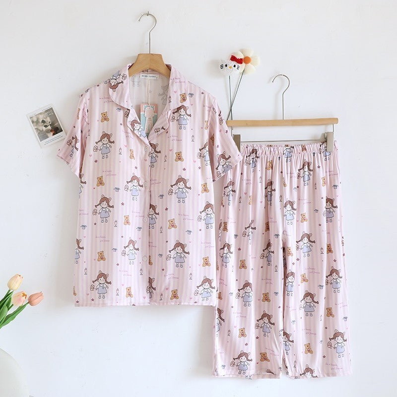 ชุดนอน Muslin Pajamas Organic bamboo รุ่น Lallaby Dolls(A1029 B1029 E1029)|ชุดนอนมีบรา,ชุดนอนผู้หญิง