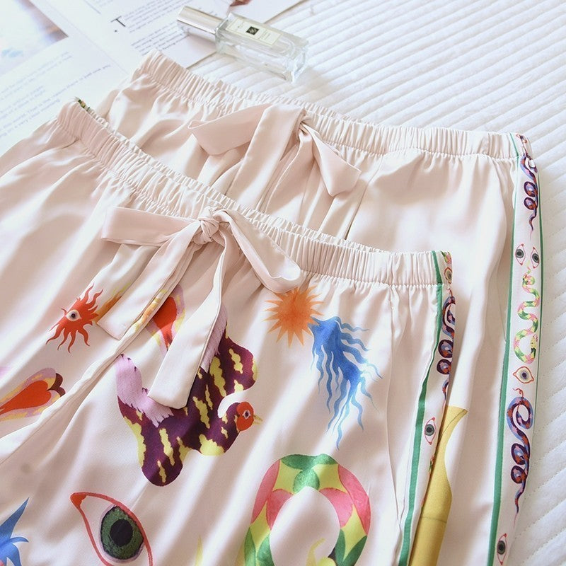 ชุดนอน Muslin Pajamas Silk Satin รุ่น (N3196 T3196)