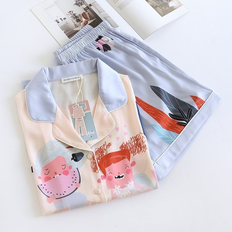 ชุดนอน Muslin Pajamas Silk Satin รุ่น (N5078 T5078 K5078)