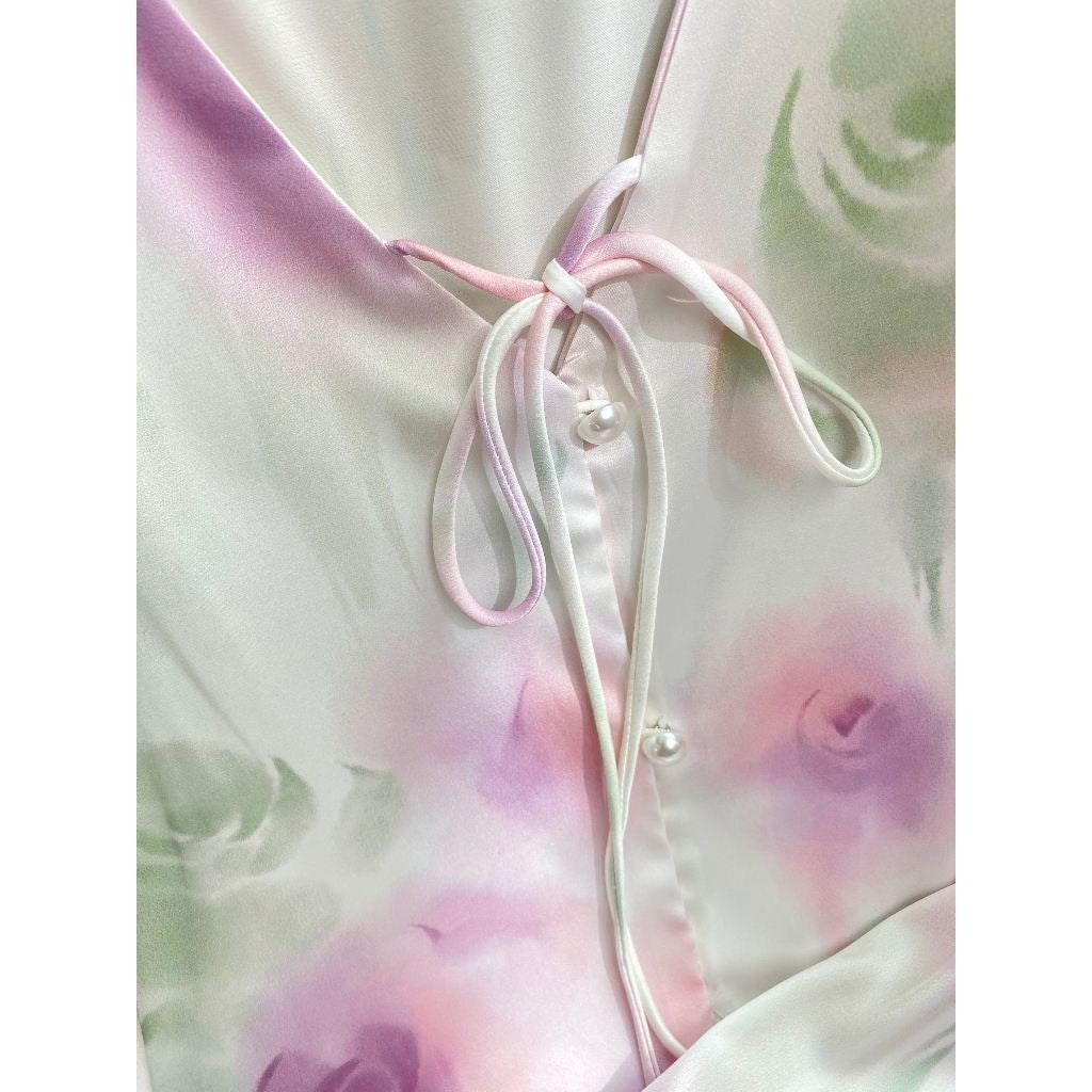 ชุดนอน Muslin Pajamas Silk Satin ( รุ่น P4044 P4045 )