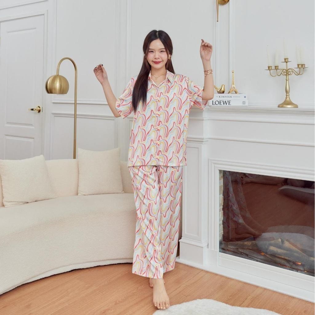 ชุดนอน Muslin Pajamas Silk Satin( รุ่น L3026 T3026 P3026 )