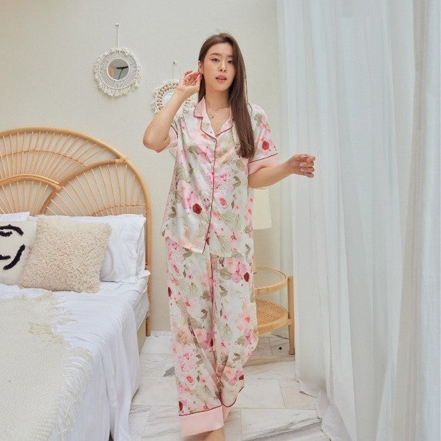 ชุดนอน Muslin Pajamas Silk Satin ( K1146 N1146 T1146 )