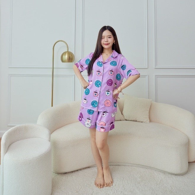 ชุดนอน Muslin Pajamas Silk Satin( รุ่น N3021 T3021 L3021 )