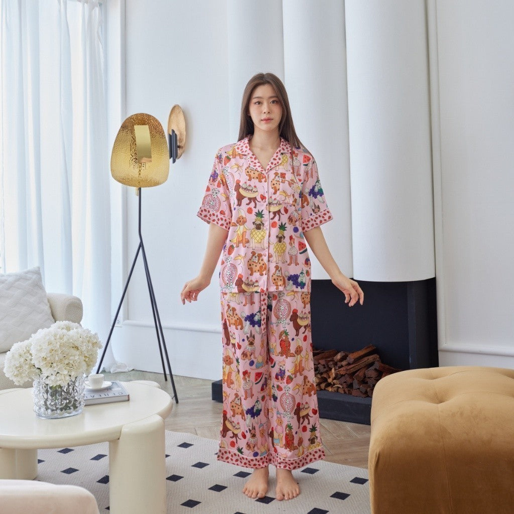 ชุดนอน Muslin Pajamas Silk Satin ( N1203 P1203 T1203 )